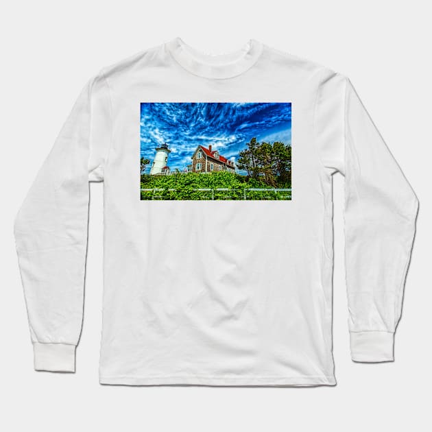 Nobska Point Light Long Sleeve T-Shirt by Gestalt Imagery